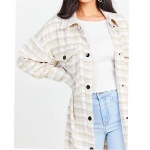 Altar’d State Long Plaid Shacket/Trench